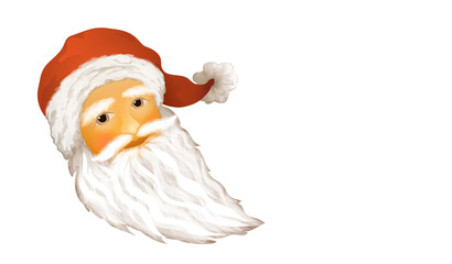 Weihnachtsmann Portrait
Weihnachtskarte Vorlage
Santa Claus Karte
Vektor Illustration isoliert auf weißem Hintergrund 