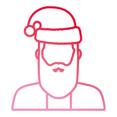 santa claus icon over white background vector illustration