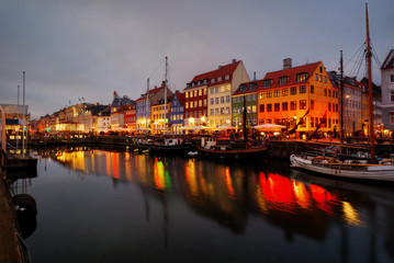 Fototapeta na wymiar Nyhavn Harbour Copenhagen