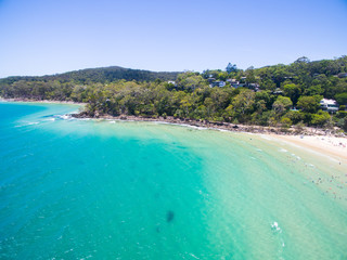 An aerial view of Noosa on Queensland's Sunshine Coast, Australia