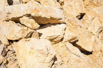 Production of stone at a forsaken quarry