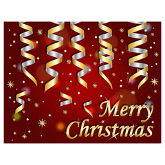Merry Christmas on red background