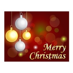 Merry Christmas on red background