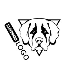 St. Bernard dog logo. Pet Emblem