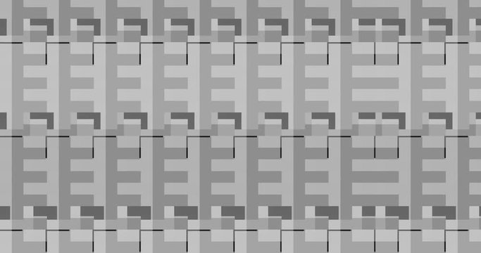 Seamless Looping Gray Hipster Motion Design Squares Background