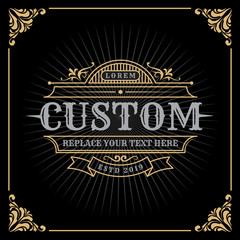 Vintage Luxury Banner Template Design © Raftel