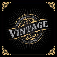 Vintage Luxury Banner Template Design © Raftel