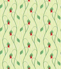 Seamless pattern with buds, floral pattern
