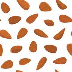 Seamless pattern with almond