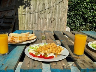 Breakfast in the garden