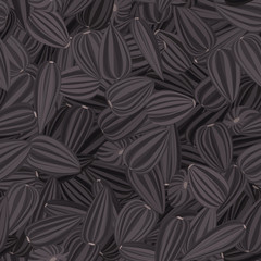 Seamless pattern with sunflower seeds