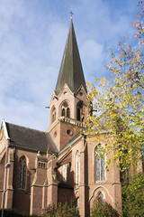 Fototapeta premium Stiftskirche St. Clara in Dortmund-Hörde, Nordrhein-Westfalen