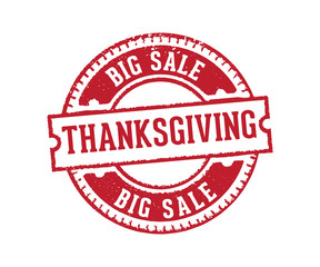 thanksgiving black friday sale sign stamp