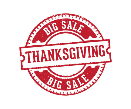 thanksgiving black friday sale sign stamp
