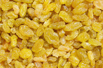 dried golden raisins for background