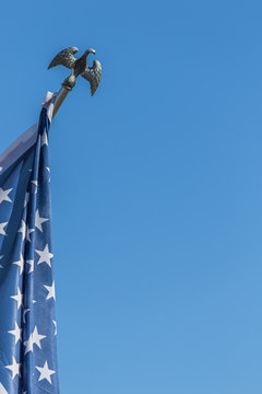 American Flag And Silver Eagle