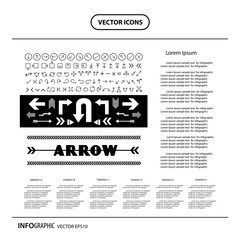 arrow sign icon set