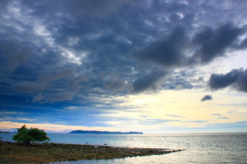 Sea view in the evening.thailand
