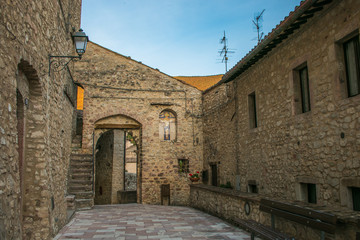 Fototapeta premium Scorcio del borgo medievale di Vallo di Nera in Valnerina, Umbria, Italia