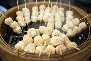 Dim Sum in bamboo steamer