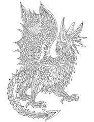 Dragon graphic vector illustration - 180415615