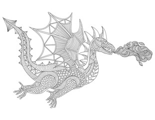 Dragon graphic vector illustration - 180415631