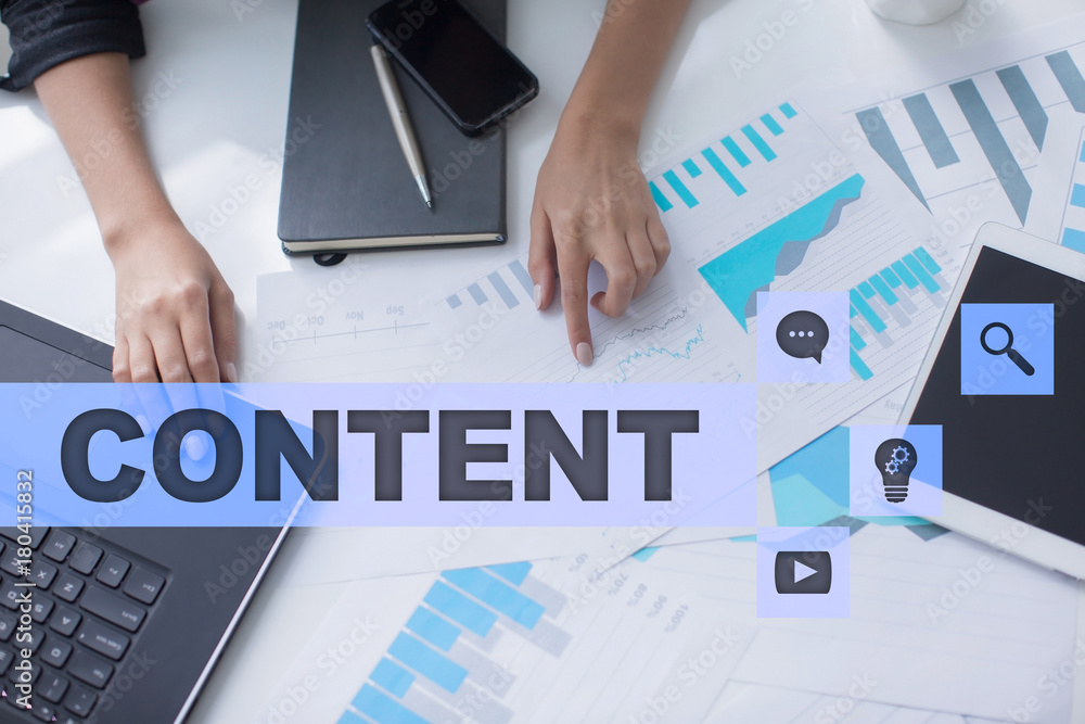 Poster content text on virtual screen. business technology and internet concept.?