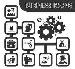 Business icons set