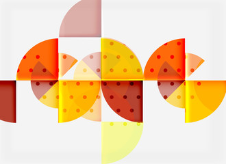 Circle elements on black background