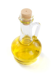 bottle of oil at white background