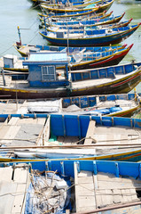 Fototapeta na wymiar fishing boats in Vietnam