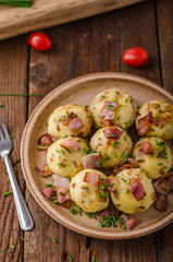 Bacon dumplings delish food