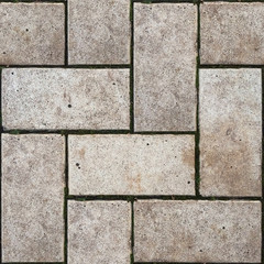 Seamless photo texture of concrete walkway bricks