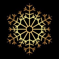 Snowflake symbol for christmas on white background vector
