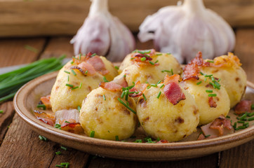 Bacon dumplings delish food