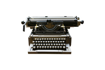 Typewriter with isolate white background.