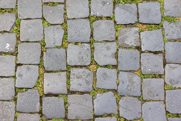 Cobblestone in Rome, Italy
