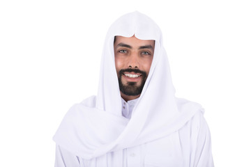 cheerful arabian man