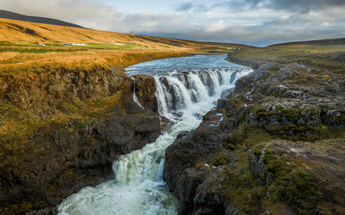 Kolugljufur waterfall in Iceland