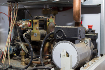 gas boiler inside