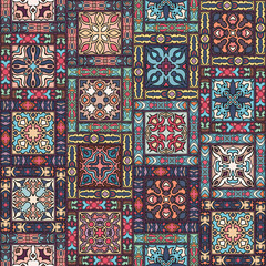 Seamless pattern. Vintage decorative elements. Hand drawn background. Islam, Arabic, Indian, ottoman motifs. Perfect for printing on fabric or paper.