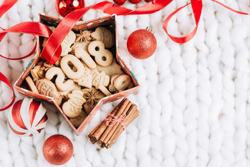 Star box with Christmas cookies
