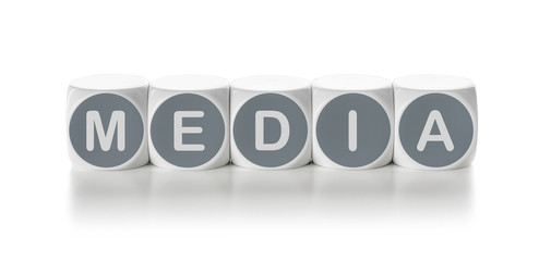 Letter dice on a white background - Media