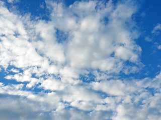 Landscape View of Cloudy on Blue Sky Background