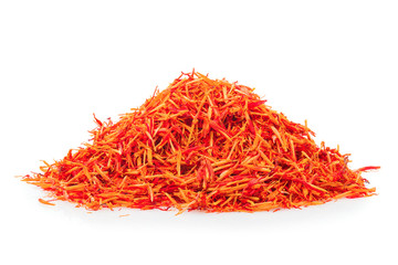 Naklejka premium saffron, spices, full depth of field, isolated on a white background