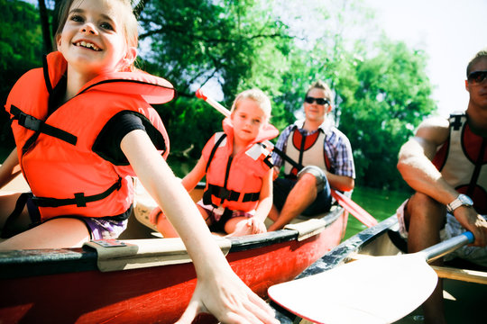 Young Family Canoeing