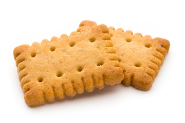 Tasty cookies biscuits on the  isolated background.