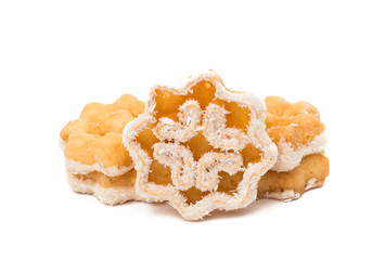 christmas biscuit snowflake isolated