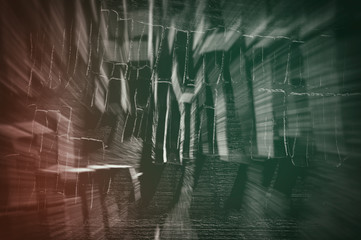 Abstract composition blurred radial rays. A dark tonality.