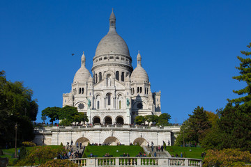 Fototapeta na wymiar The Basilica of the Sacred Heart of Paris.